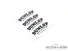 Set of 4 Dunlop Wheel Stickers Black on Clear Stickers - Jaguar D Type E Type 3" Image 2
