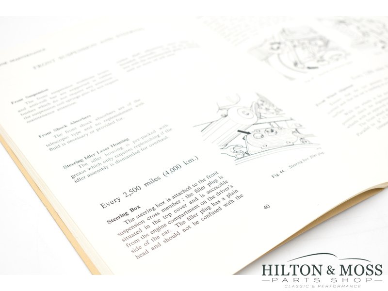 Jaguar Mark 2 / Mk2 2.4 Litre Operating, Maintenance and Service Handbook Image 6