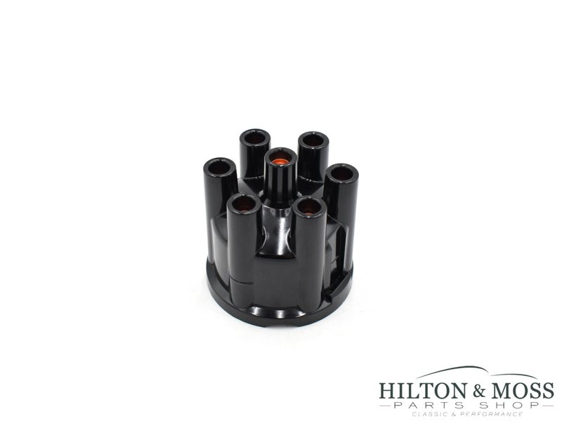 123 Electronic Ignition 6 Cylinder Black Distributor Cap Image 1