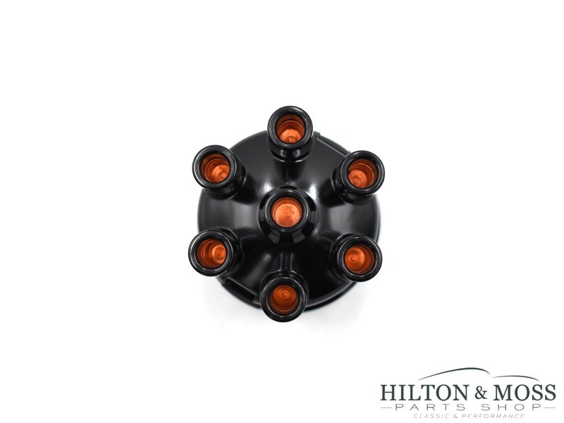 123 Electronic Ignition 6 Cylinder Black Distributor Cap Image 4