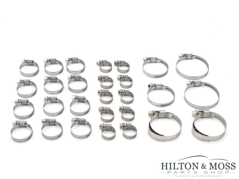 Mercedes W113 280SL Pagoda Coolant Hose Clamp Set Image 1