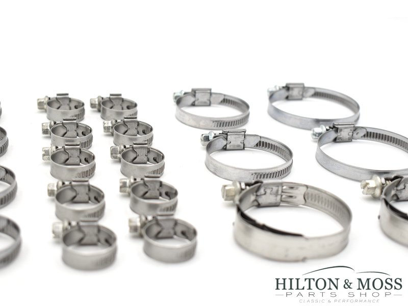 Mercedes W113 280SL Pagoda Coolant Hose Clamp Set Image 3