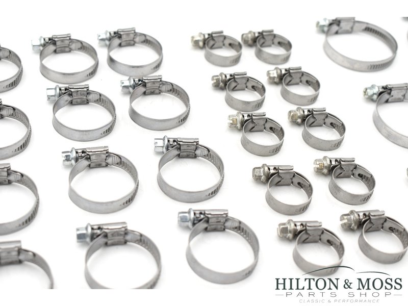 Mercedes W113 280SL Pagoda Coolant Hose Clamp Set Image 5
