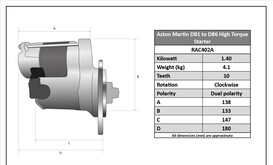 Aston Martin DB4/5/6 High Torque Starter Motor Image 8