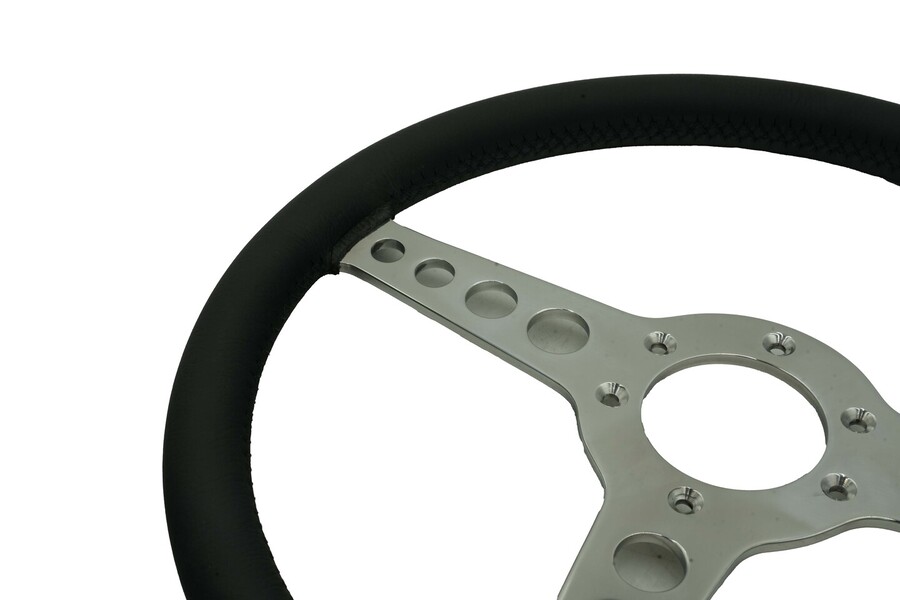 Jaguar E-Type OEM T Leather Steering Wheel 14 inch Image 2