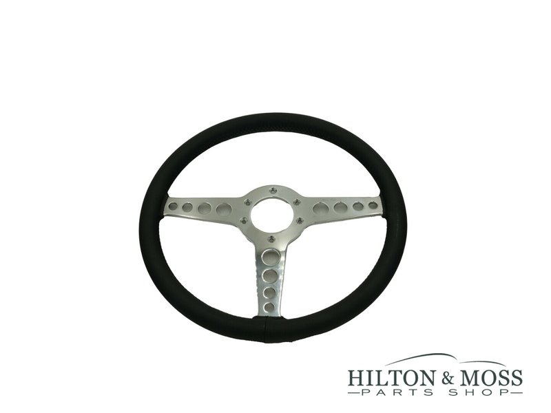 Jaguar E-Type OEM T Leather Steering Wheel 14 inch Image 1