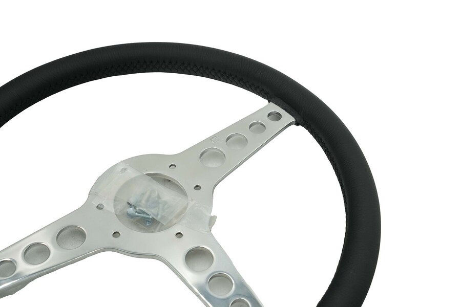 Jaguar E-type OEM T Leather Steering Wheel 15 inch Image 3