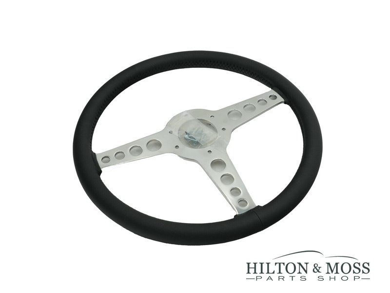Jaguar E-type OEM T Leather Steering Wheel 15 inch Image 1