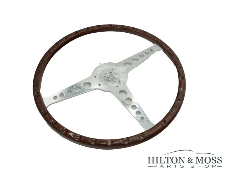 Jaguar E-Type - OEM T Mahogany Steering Wheel 15 inch Image 1