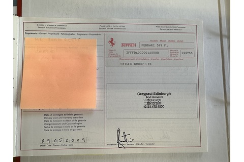 6.0 V12 GTB Fiorano Coupe 2dr Petrol F1 Euro 4 (612 bhp)