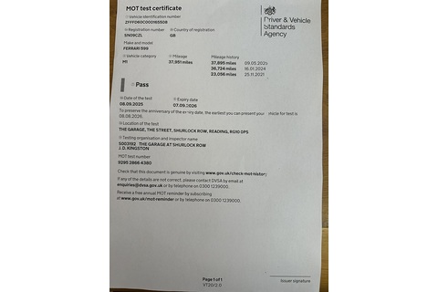 6.0 V12 GTB Fiorano Coupe 2dr Petrol F1 Euro 4 (612 bhp)