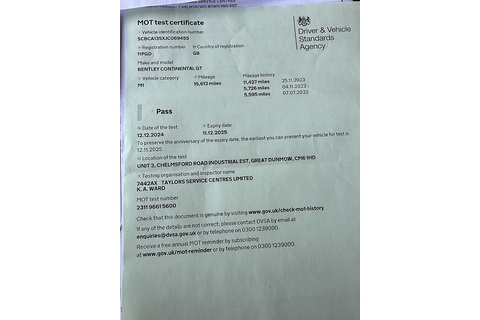 6.0 W12 GT Coupe 2dr Petrol Auto 4WD Euro 6 (635 ps)