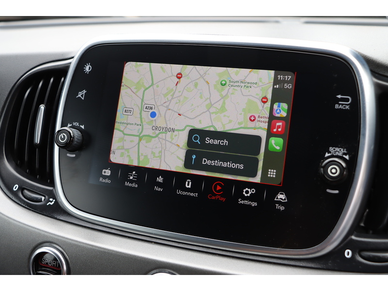 Abarth 1.4 T-JET TURISMO CABRIO 2DR PETROL MANUAL SAT NAV BLUETOOTH DAB STEREO APPLE CARPLAY PARKING AIDS SAME OWNER FOR 4 YEARS 70000 MILES FSH 6 SERVICES 72-74 Mitcham Road