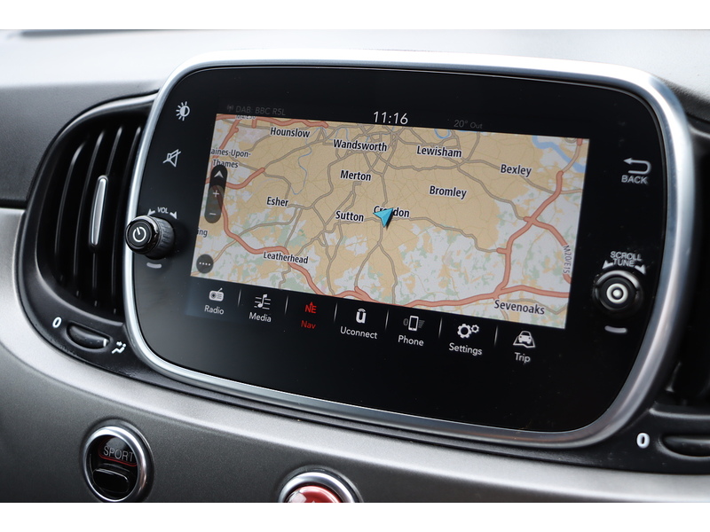 Abarth 1.4 T-JET TURISMO CABRIO 2DR PETROL MANUAL SAT NAV BLUETOOTH DAB STEREO APPLE CARPLAY PARKING AIDS SAME OWNER FOR 4 YEARS 70000 MILES FSH 6 SERVICES 72-74 Mitcham Road