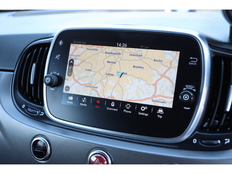 Abarth 1.4 T-JET TURISMO CABRIO 2DR PETROL MANUAL SAT NAV BLUETOOTH DAB STEREO APPLE CARPLAY PARKING AIDS SAME OWNER FOR 4 YEARS 70000 MILES FSH 6 SERVICES 72-74 Mitcham Road