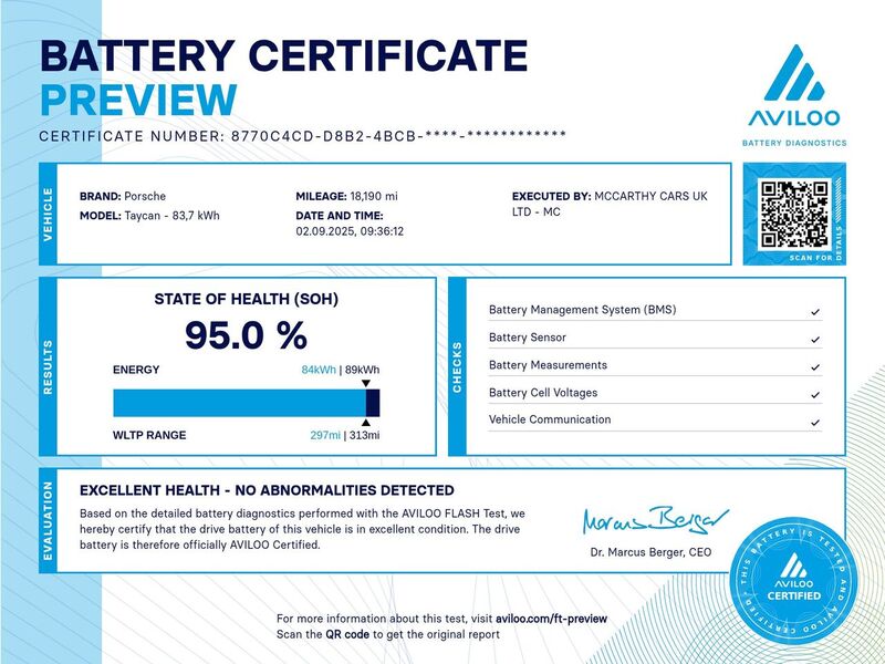 Porsche PERFORMANCE PLUS 93.4KWH 4S CROSS TURISMO 5DR ELECTRIC 4WD AUTO HEATED SEATS SAT NAV BLUETOOTH APPLE CARPLAY REAR CAMERA 1 OWNER ONLY 18000 MILES FSH 72-74 Mitcham Road