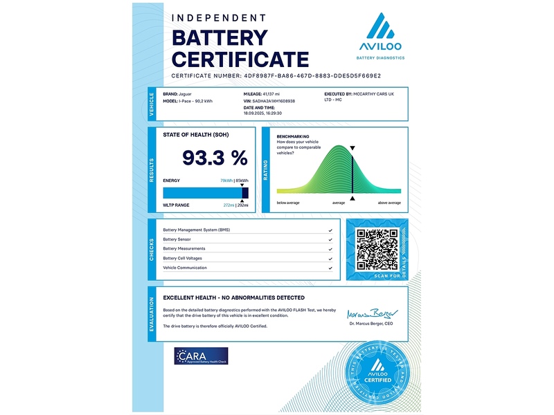 Jaguar 400 90KWH HSE SUV 5DR ELECTRIC 4WD AUTO HEATED SEATS SAT NAV BLUETOOTH DAB STEREO APPLE CARPLAY REAR CAMERA PARKING AIDS JUST 2 OWNERS 41000 MILES FSH 72-74 Mitcham Road
