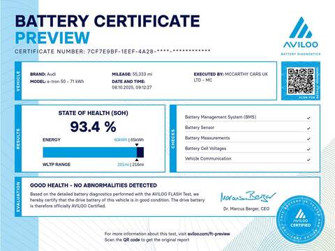 Audi 71.2KWH 50 TECHNIK SUV 5DR ELECTRIC QUATTRO AUTO HEATED SEATS SAT NAV BLUETOOTH STEREO APPLE CARPLAY REAR CAMERA PARKING AIDS 2 OWNERS 55000 MILES SH