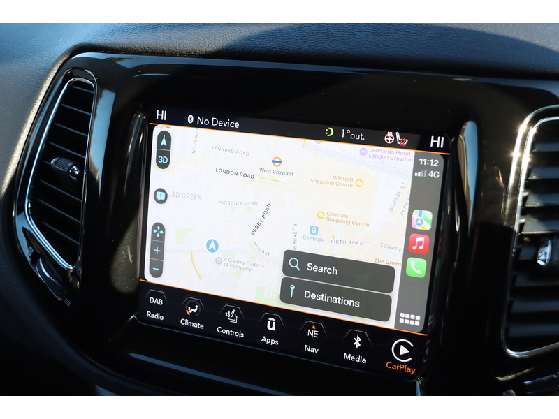 Jeep 1.4T MULTIAIRII LIMITED SUV 5DR PETROL 4WD AUTO HEATED SEATS SAT NAV BLUETOOTH APPLE CARPLAY REAR CAMERA PARKING AIDS 2 OWNERS ONLY 25000 MILES FSH 72-74 Mitcham Road