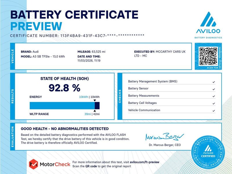 Audi 1.4 TFSIE 40 SPORT SPORTBACK 5DR PETROL PLUG-IN HYBRID S TRONIC AUTO SAT NAV BLUETOOTH APPLE CARPLAY REAR CAMERA PARKING AIDS 2 OWNERS 63000 MILES FSH 72-74 Mitcham Road