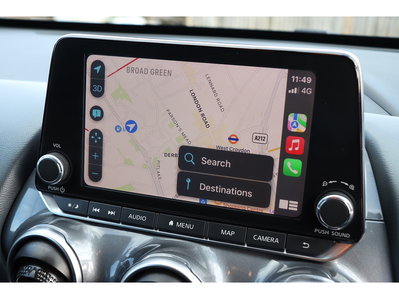 Nissan 1.0 DIG-T TEKNA SUV 5DR PETROL DCT AUTO HEATED SEATS SATNAV BLUETOOTH DAB STEREO APPLE CARPLAY/ANDROID AUTO PARKING AIDS 42000 MILES SH NO ULEZ CHARGE 72-74 Mitcham Road