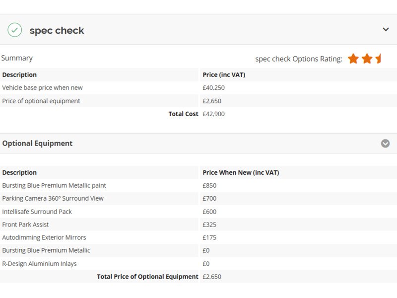 Volvo 2.0 T4 R-DESIGN SUV 5DR PETROL AUTO SATNAV BLUETOOTH DAB RADIO REAR & 360 CAMERA PARKING AIDS JUST 2 OWNERS SAME OWNER FOR 3 YEARS ONLY 60000 MILES SH 72-74 Mitcham Road