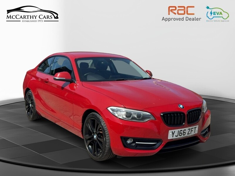 BMW 220I 2.0 SPORT COUPE 2DR PETROL AUTO FULL LEATHER HEATED SEATS SATNAV BLUETOOTH DAB STEREO PARKING AIDS ONLY 43000 MILES FSH 9 SERVICES NO ULEZ CHARGE 92-96 Mitcham Road