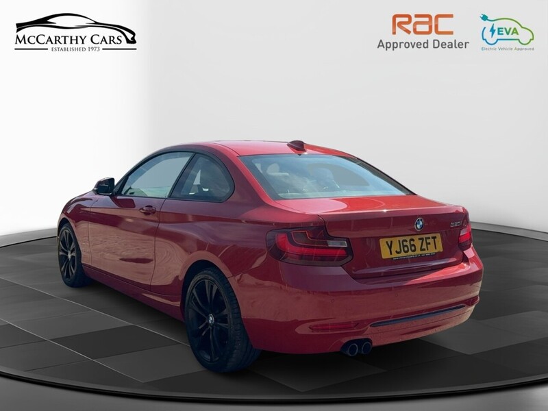 BMW 220I 2.0 SPORT COUPE 2DR PETROL AUTO FULL LEATHER HEATED SEATS SATNAV BLUETOOTH DAB STEREO PARKING AIDS ONLY 43000 MILES FSH 9 SERVICES NO ULEZ CHARGE 92-96 Mitcham Road