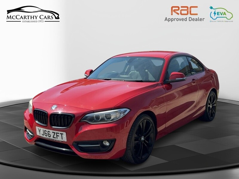 BMW 220I 2.0 SPORT COUPE 2DR PETROL AUTO FULL LEATHER HEATED SEATS SATNAV BLUETOOTH DAB STEREO PARKING AIDS ONLY 43000 MILES FSH 9 SERVICES NO ULEZ CHARGE 92-96 Mitcham Road