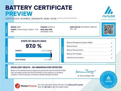 BMW 2.0 330e 12kWh Sport Pro Saloon 4dr Petrol Plug-in Hybrid Auto xDrive Euro 6 (s/s) (292 ps)