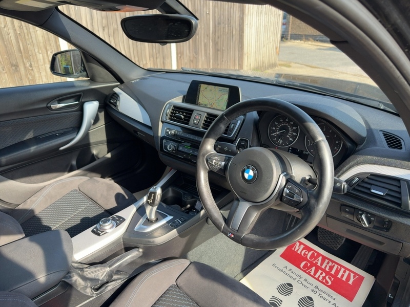 BMW 118I 1.5 M SPORT HATCHBACK 5DR PETROL AUTO SAT NAV BLUETOOTH DAB STEREO AIR CON PARKING AIDS JUST 1 OWNER FROM NEW ONLY 66000 MILES FSH NO ULEZ CHARGE 72-74 Mitcham Road