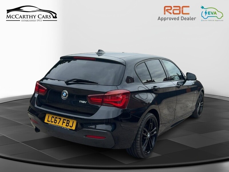 BMW 118I 1.5 M SPORT SHADOW EDITION HATCHBACK 5DR PETROL AUTO HEATED SEATS SAT NAV BLUETOOTH DAB STEREO PARKING AIDS SAME OWNER FOR 4 YEARS 47000 MILES SH 72-74 Mitcham Road