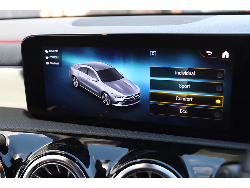 Mercedes-Benz CLA180H 1.3 MHEV AMG LINE (PREMIUM) COUPE 4DR PETROL HYBRID 7G-DCT AUTO HEATED SEATS SATNAV BLUTOOTH APPLE CARPLAY REAR CAMERA 2 OWNERS 66000 MILES SH 72-74 Mitcham Road