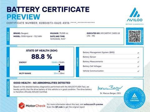 Peugeot 1.6 13.2KWH ALLURE PREMIUM SUV 5DR PETROL PLUG-IN HYBRID E-EAT EURO 6 (S/S) (225 PS) SAT NAV APPLE CARPLAY ANDROID AUTO REAR CAM PARKING AIDS DAB
